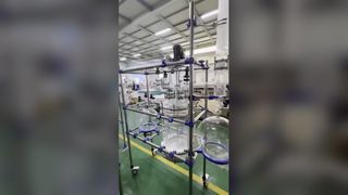 Reattore in vetro da laboratorio per la sintesi chimica