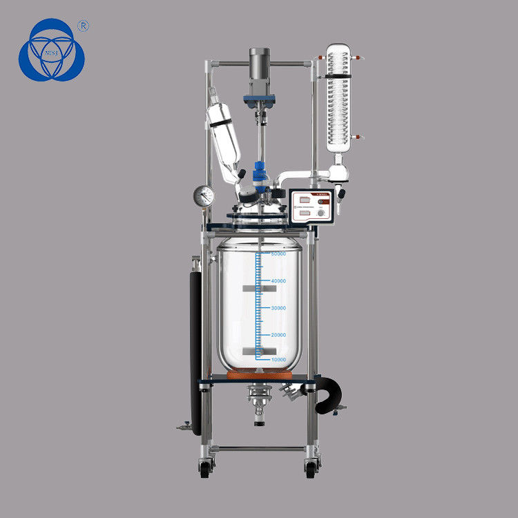 Customized Double Layer Glass Reactor / Jacketed Glass Vessel Eco Friendly