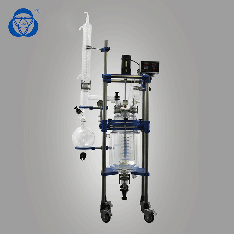 10 L Double Jacket High Pressure Chemical Glass Reactor Semi - Automatic